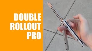 Balisong Tutorial  Double Rollout Pro  Advanced 191 [upl. by Gerlac]