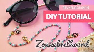 Zonnebril koord maken met kralen en bedels  DIY sieraden maken ★ Dreambeads Online [upl. by Pritchard542]