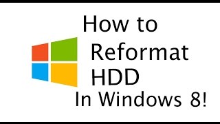 How to Reformat an External Hard Drive in Windows 8 amp 10 [upl. by Payne]