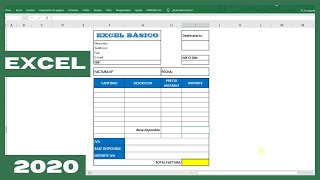 COMO HACER UNA FACTURA EN EXCEL PASO A PASO [upl. by Ylatfen]