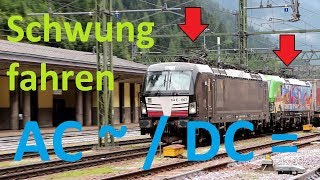 Schwung fahren im Systemwechsel AC DC Bahnhof Brenner Brennero ÖBB  FS  Alex E [upl. by Ytak]