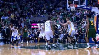 Derrick Favors Monster Throwdown on Biedrins [upl. by Digdirb209]