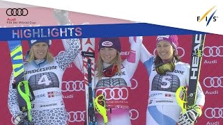 Highlights  Mikaela Shiffrin wins her 11th straight slalom in Sestriere  FIS Alpine [upl. by Oruhtra180]