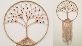 DIY Atrapasueños quotARBOL DE LA VIDAquot paso a paso  DIY Dreamcatcher quotTREE OF LIFEquot [upl. by Hartman]