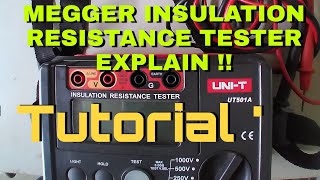 HOW TO USE MEGGER INSULATION TESTER or insulation resistance tester UNI T  ELECTROMECHANICAL [upl. by Asirak]