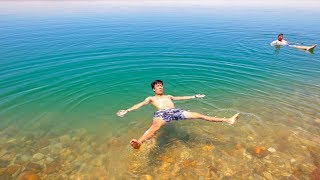 FLOATING ON THE DEAD SEA Jordan [upl. by Nlocnil723]