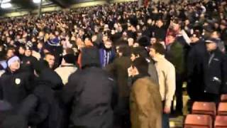 Fisticuffs at the end of the Barnsley v Burnley match [upl. by Anailuig683]