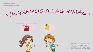 RIMAS PARA NIÑOS Y NIÑAS CONCIENCIA FONOLÓGICA [upl. by Tereve]