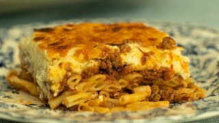 Classic Greek Pastitsio Pasta Tray Bake Lasagna [upl. by Eselahs34]