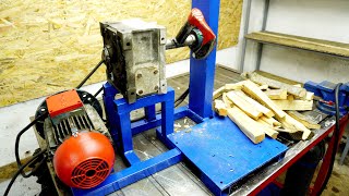 Amazing Homemade Wood Log Splitter [upl. by Aicatsal]