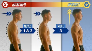 The Easiest Way To Fix Your Posture At Home Just 3 Exercises [upl. by Ardnossac]