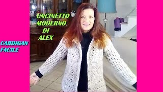 CARDIGAN ALLUNCINETTO SUPER FACILE tutorial ogni taglia [upl. by Conrado391]