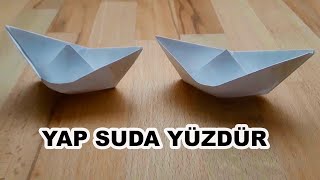 Kağıttan Gemi Yapımı   Çok kolay [upl. by Eidnak]