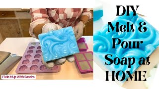 DIY Melt amp Pour Soap at HOME Goat Milk recipe with fragrance oil [upl. by Tadd]