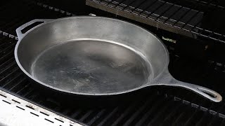 Smoothing and reseasoning a new cast iron pan [upl. by Aenehs695]