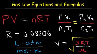 Gas Laws  Equations and Formulas [upl. by Kcirdez]