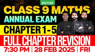 Class 9 Annual Exam  Maths  Chapter 15  Full Chapter Revision  Xylem Class 9 [upl. by Aniretak]