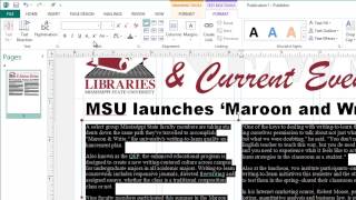 Creating Newsletters in Microsoft Publisher [upl. by Yanehs666]