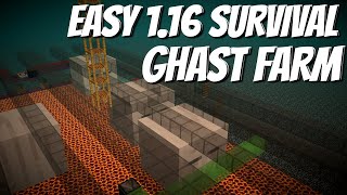 Minecraft 116 Ghast Farm How to Make a Ghast Farm in Minecraft 116 Survival tearGunpowder Farm [upl. by Giarg]