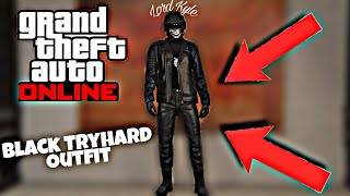 GTA 5 Online DOPE Black TryhardBiker Outfit Tutorial GTA 5 Online Outfits Lord Kyle Outfit [upl. by Willabella10]