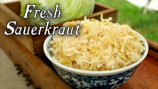 Making Fresh Sauerkraut  18th Century Cooking [upl. by Eirrotal766]