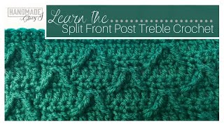 Split Front Post Treble Crochet Modified Prong Stitch [upl. by Ekaterina]