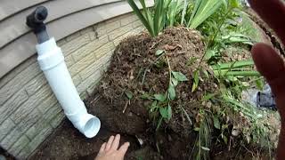 Sump Pump to DOWNSPOUT DRAIN Tips and SAVE SOD tip too DiY [upl. by Gonnella960]