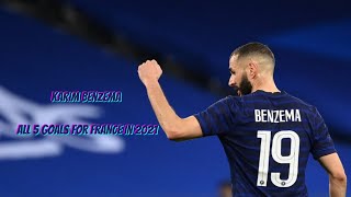 Karim Benzema  ALL 5 GOALS FOR FRANCE IN 2021 [upl. by Clementia378]