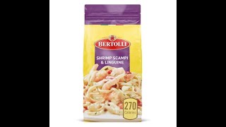 Bertolli Shrimp Scampi amp Linguine Frozen Skillet Dinner  Food Review [upl. by Akienahs665]