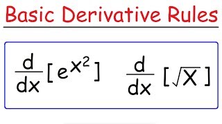 Basic Differentiation Rules For Derivatives [upl. by Evad]