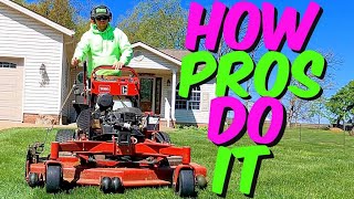 How To Do A Professional Lawn Care Service Start To Finish MOW LIKE A PRO [upl. by Ludovick342]