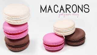 polymer clay Macaron TUTORIAL  polymer clay food [upl. by Ramej]