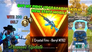 Got My First Upgradable Skin Crystal Fire Beryl M762 🥶 In New State Mobile  Channel Update [upl. by Everest144]