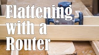 Flattening Boards with a Router Sled [upl. by Nauqed91]