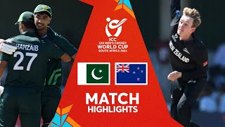 Pakistan v New Zealand  Match Highlights  U19 CWC 2024 [upl. by Ardnekal974]