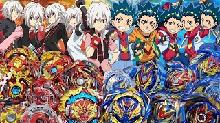 EVOLUTION MATCH  All Valkyries VS All Spriggans FULL GENERATION Valt VS Shu  Beyblade Burst DB [upl. by Gide667]