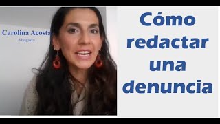 Cómo redactar una denuncia [upl. by Ynohtn]