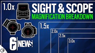 Sight amp Scope Magnification Breakdown  6News  Rainbow Six Siege  Shadow Legacy [upl. by Inaflahk]