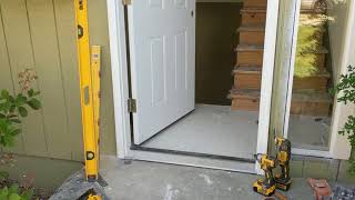 Jeld Wen Front Door Installation  Really crappy products and craftsmanship PART 1 [upl. by Retsel594]