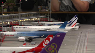 BIGGEST airport in HO scale 187 of the world  at Hamburg Germany 8 may 2013 [upl. by Eniowtna]