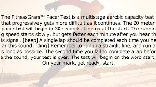 The FitnessGram™ Pacer Test [upl. by Ziagos]