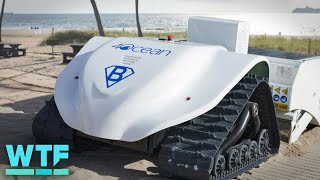 Meet the fully electric robot cleaning beaches 🌴 [upl. by Irena]