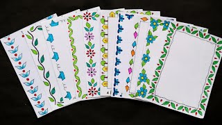 10 Border DesignsBorder Designs for School ProjectBorder Designs Patterns Easy [upl. by Ahso]