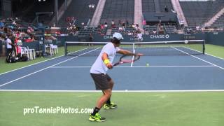 Tommy Haas v Fabio Fognini 2013 US Open practice [upl. by Gredel]