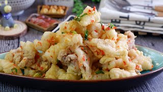 How to Cook Salt and Pepper Calamari Squid in Chinese Style 椒盐花枝  Seafood Recipe  Beer Food [upl. by Ahsiet]