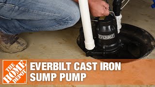 Everbilt Cast Iron Sump Pump  The Home Depot [upl. by Noremac]