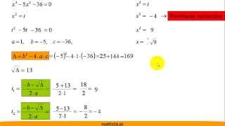 Równanie kwadratowe x45x2360  Zadanie  Matfiz24pl [upl. by Daniela]