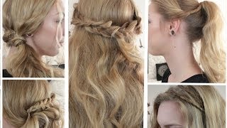 Tutoriel 5 Coiffure Simples amp Rapides  Cheveux Ondulés [upl. by Alexine140]