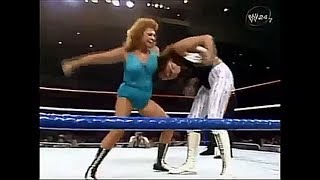 The Fabulous Moolah vs Sensational Sherri Martel 8281987 [upl. by Yttam]