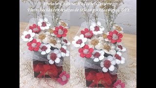 Flores hechas con retazo de telas o prendas de vestir viejas DIY [upl. by Ed]